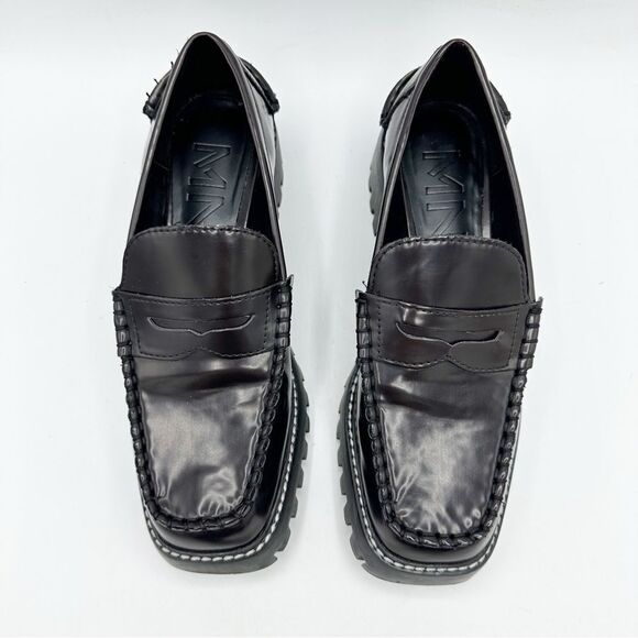 Mango Track Sole Leather Slip-On Loafer with Track Sole Deep Burgundy Sz 7.5 - Picture 14 of 14